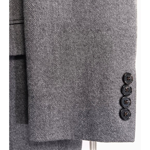 Ralph Lauren Blazer Sport Coat Men 44R Gray 100% Wool Tweed Suit Jacket 2 Button - Picture 7 of 10